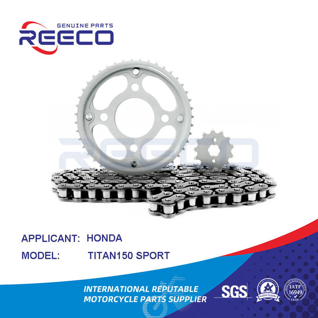 Kit de piñón de motocicleta de calidad Reeco OE para Honda Titan150 Sport